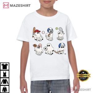 Sports Ghosts Halloween Spooky Season T Shirt (1)