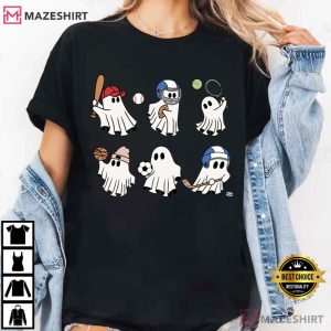 Sports Ghosts Halloween Spooky Season T Shirt (3)