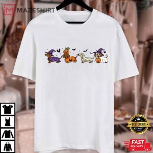 Dachshund Halloween Cute Dog Funny T Shirt (1)