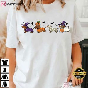 Dachshund Halloween Cute Dog Funny T Shirt (2)