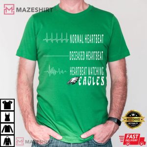 Heartbeat Watching Philadelphia Eagles Football Team T Shirt (3)