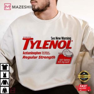 See New Warning Tylenol Acetaminophen Graphic T Shirt (4)