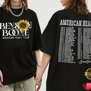 Benson Boone American Heart Tour 2025 Fan Merch T-Shirt