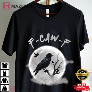 F Caw F Sarcastic Crow Gothic Raven Funny Halloween T Shirt (1)