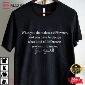 Jane Goodall Quote Women's History Month Empowerment T Shirt (1)