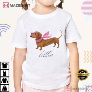 Dachshund Our Fam Is A Teenie Weenie Hot Dog Reveal T Shirt (2)