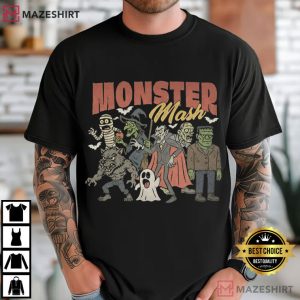 Monster Mash Halloween Vintage Horror Movie T-Shirt