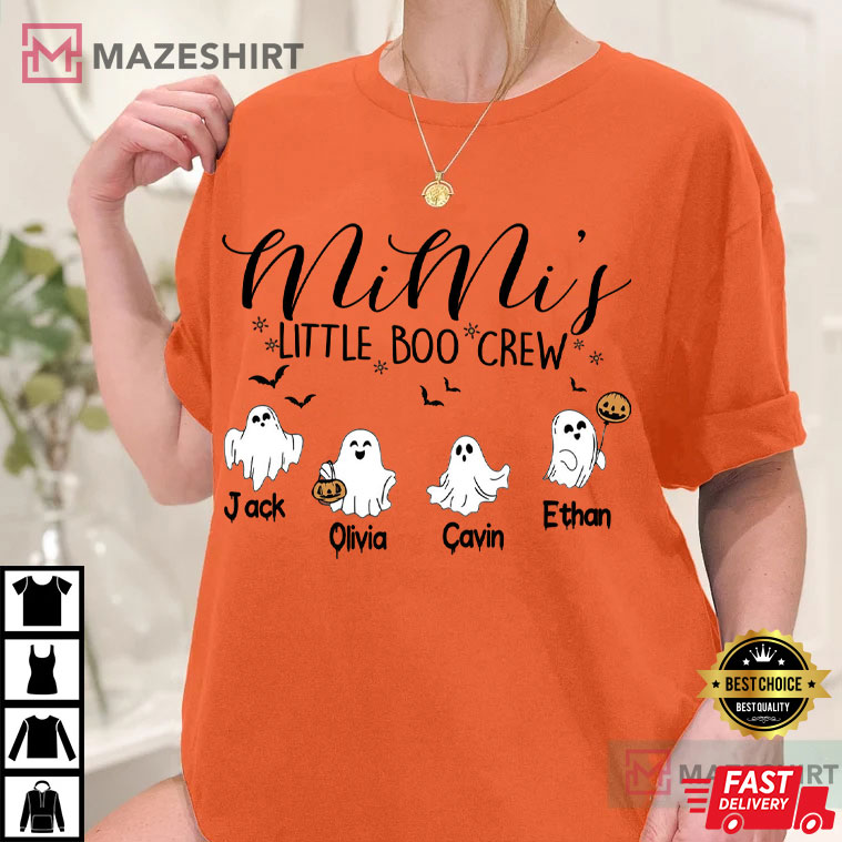 Mimi Little Boo Crew Halloween Personalized Name T-Shirt Mimi Little Boo Crew Halloween Personalized Name T-Shirt