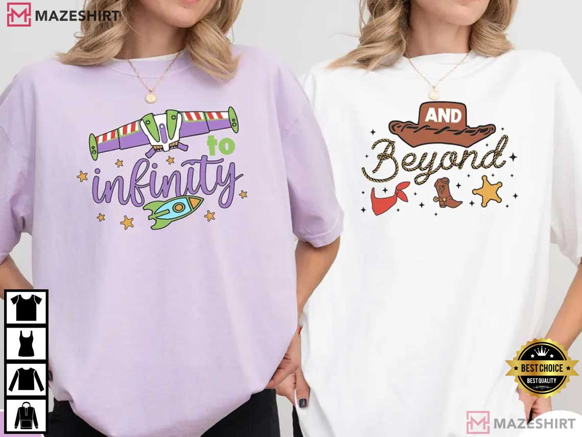 Toy Story Buzz And Woody To Infinity And Beyond Disney Couple Shirts Toy Story Buzz And Woody To Infinity And Beyond Disney Couple Shirts