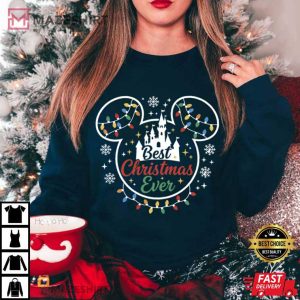 Mickey Mouse Best Christmas Ever Matching Xmas T Shirt (1)