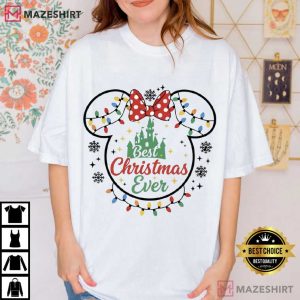 Mickey Mouse Best Christmas Ever Matching Xmas T Shirt (2)