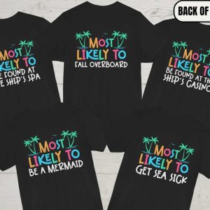 Most Likely To Rock The Boat Funny Cruise T Shirt (3)