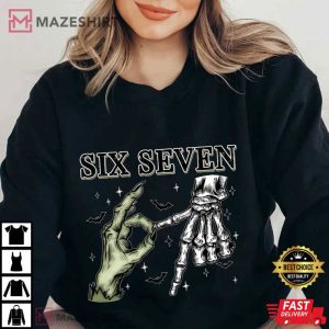 Six Seven 6 7 Halloween Funny Number T Shirt (4)