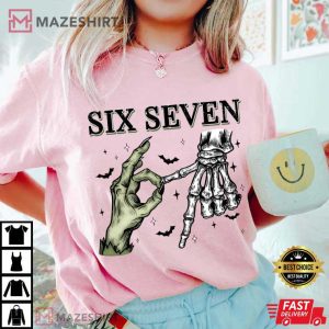 Six Seven 6 7 Halloween Funny Number T Shirt (3)