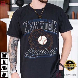 New York Baseball Vintage 90s Game Day T Shirt (2)