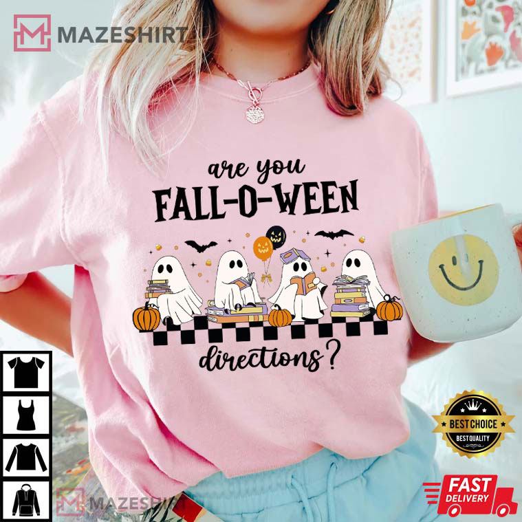 Are You Fall O Ween Directions Ghost Teacher Halloween Funny T Shirt (1)