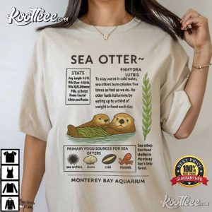 Sea Otters Monterey Bay Aquarium Cute T Shirt (3)