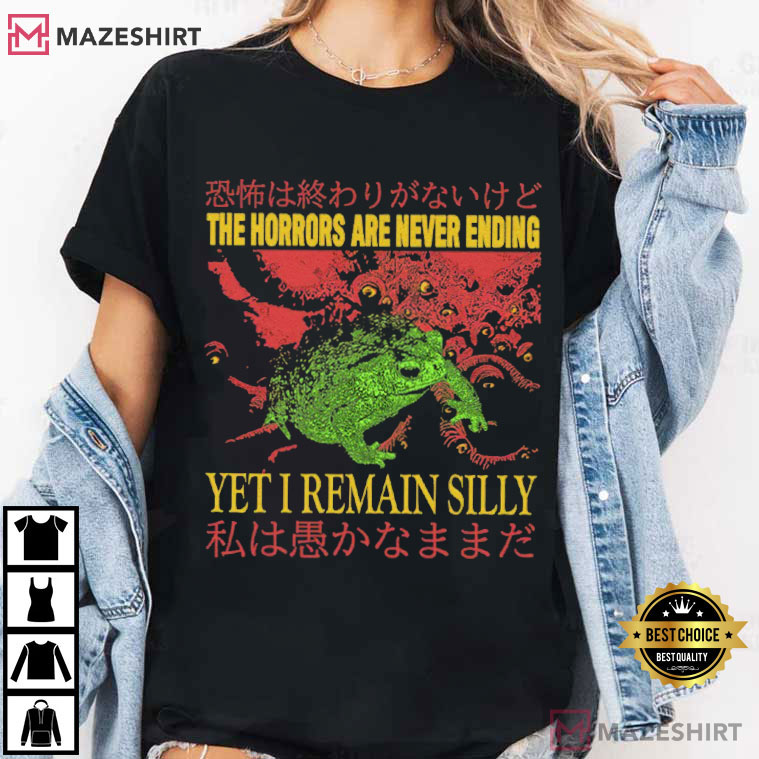 The Horrors Are Never Ending Japanese Vintage Frog T-Shirt The Horrors Are Never Ending Japanese Vintage Frog T-Shirt