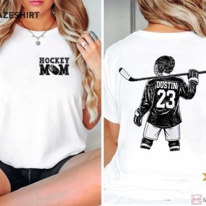 Hockey Mom Player Custom Name And Number T-Shirt