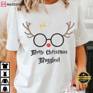 Merry Christmas Muggles Magic Harry Potter Christmas T Shirt (2)