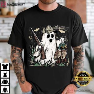 Camouflage Duck Hunting Ghost Funny Halloween Hunter T-Shirt