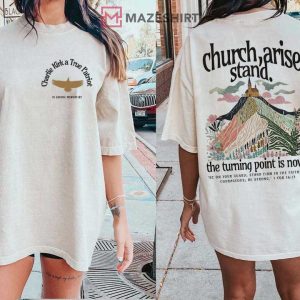 Charlie Kirk Church Arise Patriotic Christian Bible Verse T Shirt (2)