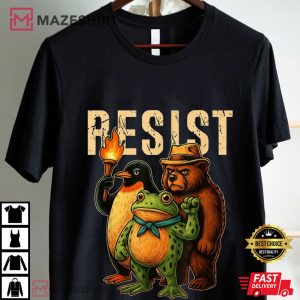 Resist Animal Unity Vintage Political Protest T Shirt (1)