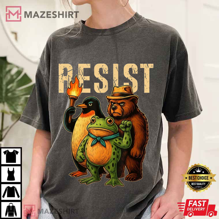 Resist Animal Unity Vintage Political Protest T-Shirt Resist Animal Unity Vintage Political Protest T-Shirt