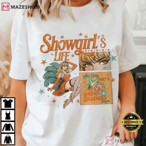 Taylor Swift The Life Of A Showgirl Era Music Album T Shirt (2)