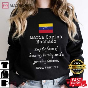 Maria Corina Machado Nobel Prize Winner 2025 T Shirt (4)