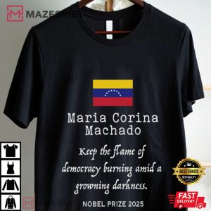 Maria Corina Machado Nobel Prize Winner 2025 T Shirt (1)