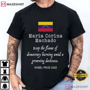 Maria Corina Machado Nobel Prize Winner 2025 T Shirt (3)