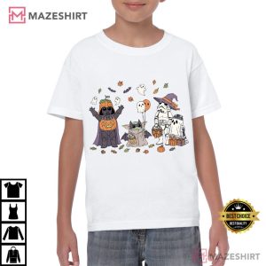 Star Wars Darth Vader Baby Yoda Pumpkin Halloween T-Shirt