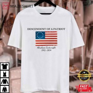 Descendant Of A Patriot American Revolution Custom T Shirt (1)