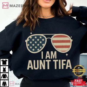 I Am Aunt Tifa American Flag T Shirt (4)