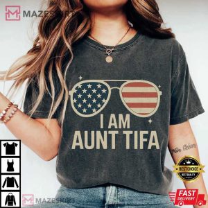I Am Aunt Tifa American Flag T Shirt (3)