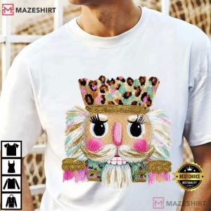 Latch Hook Yarn Faux Nutcracker Holiday Christmas T Shirt (3)