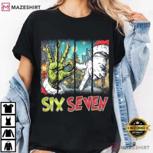 Six Seven Meme Funny Christmas Mean Guy Holiday Joke T Shirt (3)