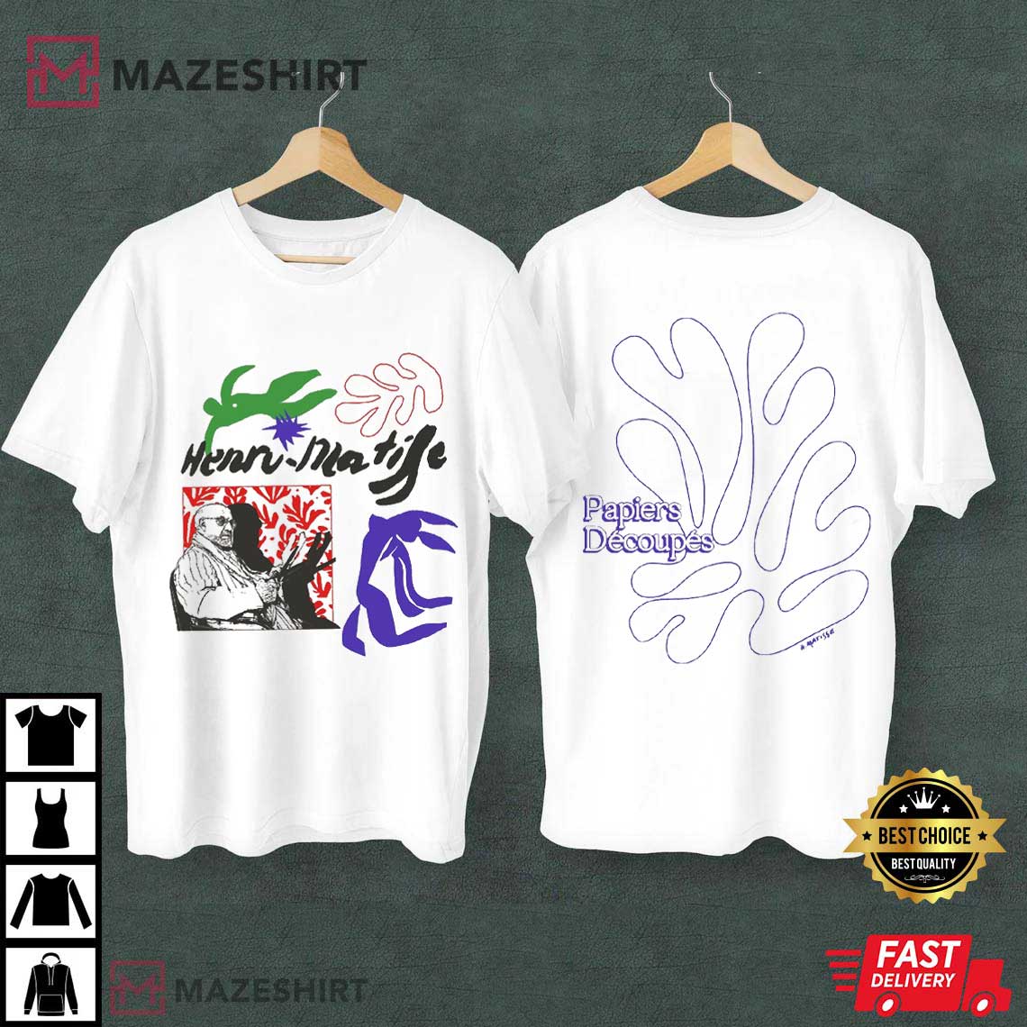 Henri Matisse Papiers Découpés Fan Art T-Shirt Henri Matisse Papiers Découpés Fan Art T-Shirt