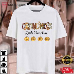 Grandma Custom Nickname Grandkids Autumn Fall T Shirt (4)