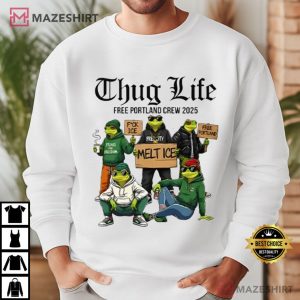 Anti Trump Portland Frog Thug Life Free Portland Crew 2025 T Shirt (4)