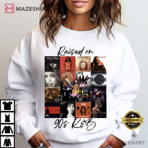 Raised On 90s RnB Album Cover Music Artist T Shirt (4)
