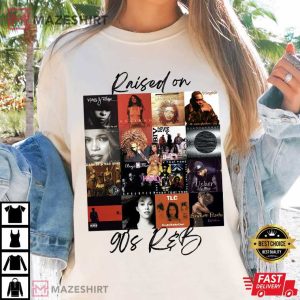 Raised On 90s RnB Album Cover Music Artist T Shirt (2)