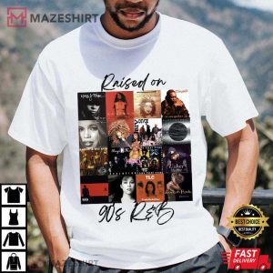 Raised On 90s RnB Album Cover Music Artist T Shirt (3)