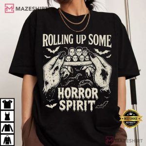 Rolling Up Some Horror Spirit Halloween Funny T Shirt (3)