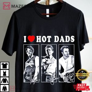 I Love Hot Dads Jonas Bros 20th Annivesary Tour 2025 T Shirt (1)