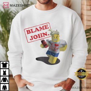 Blame John Shedletsky Roblox Gaming T Shirt (4)