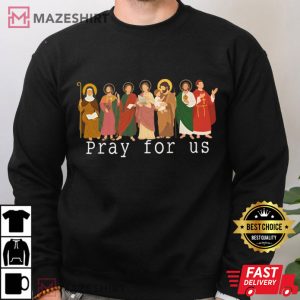 Catholic Saints Pray For Us T Shirt (4)