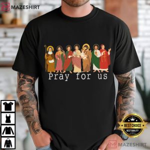 Catholic Saints Pray For Us T Shirt (2)