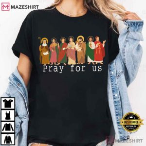 Catholic Saints Pray For Us T Shirt (3)